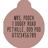 Woodland Hedgehog Custom ID Dog Tag - NEW STYLE