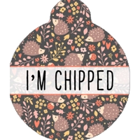 Woodland Hedgehog Custom ID Dog Tag - NEW STYLE