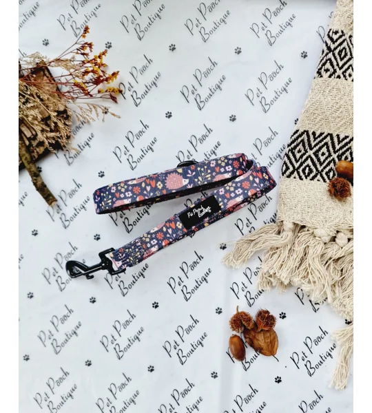 Woodland Hedgehog Dog Lead - Reversible