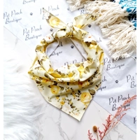 Yellow Pepper Pot Roses Dog Bandana