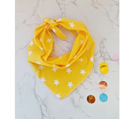 Yellow Star Dog Bandana