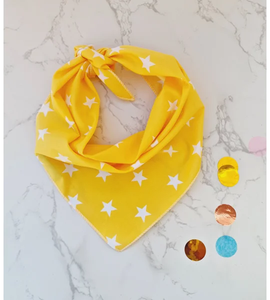Yellow Star Dog Bandana