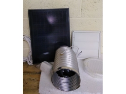 Solar exhaust or intake fan air in or out solar ventilation /ventilator