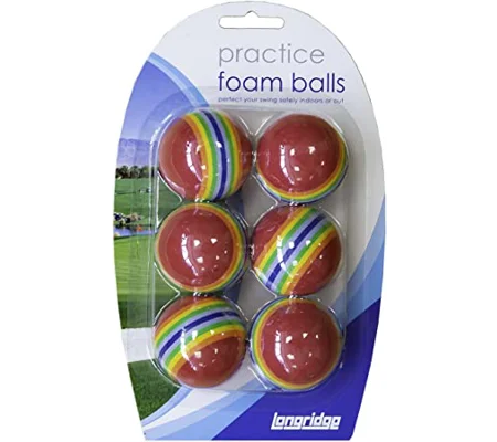 Longridge Foam Ball Multi Coloured 6 Pack