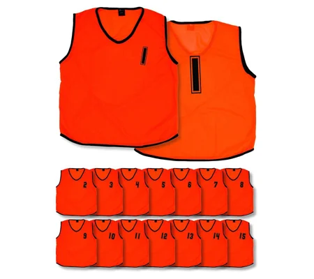 (Pack of 15) Mesh Numbered 1 - 15 Training Bibs (Infants, Kids)