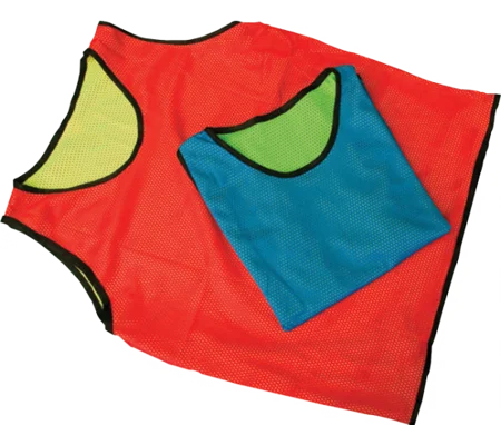 DIAMOND Reversible Mesh Bibs - pack of 10 Blue/Green or Red/Yellow