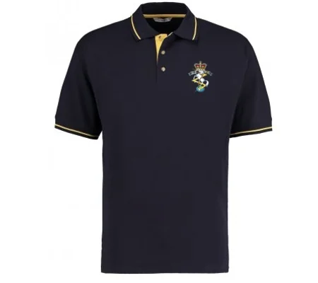 Reme Hockey Mens Contrast Polo - Navy/Yellow