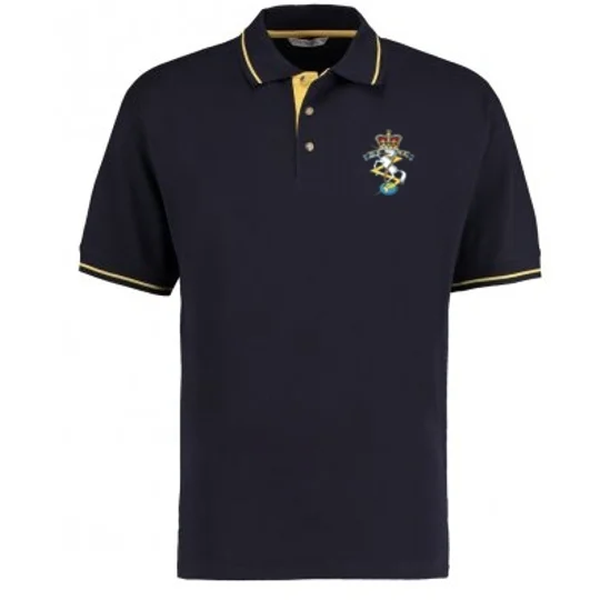 Reme Hockey Mens Contrast Polo - Navy/Yellow