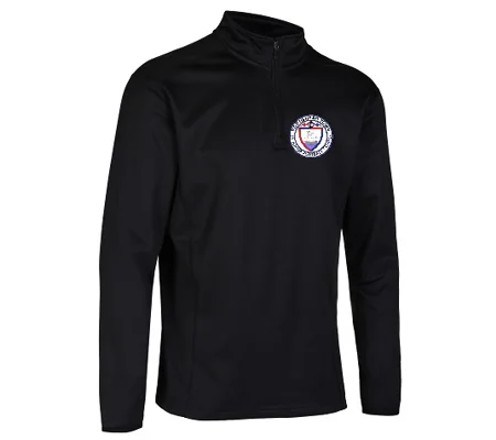 PORTISHEAD TOWN FC MID LAYER 1/4 ZIP TRAINING TOP BLACK