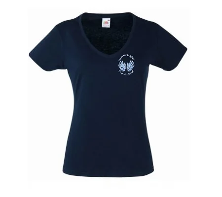 Hanham Toddlers Ladies V-Neck T-Shirt - Navy