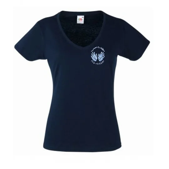 Hanham Toddlers Ladies V-Neck T-Shirt - Navy