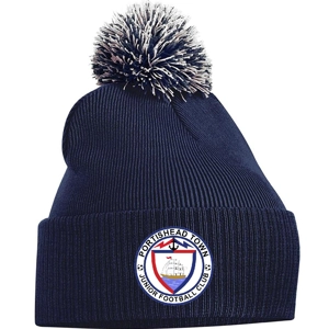 PORTISHEAD TOWN FC Adult Snowstar Beanie NAVY/GREY