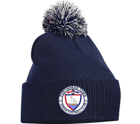 PORTISHEAD TOWN FC Adult Snowstar Beanie NAVY/GREY