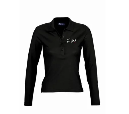 CIAO LADIES POLO SHIRT LONG SLEEVE