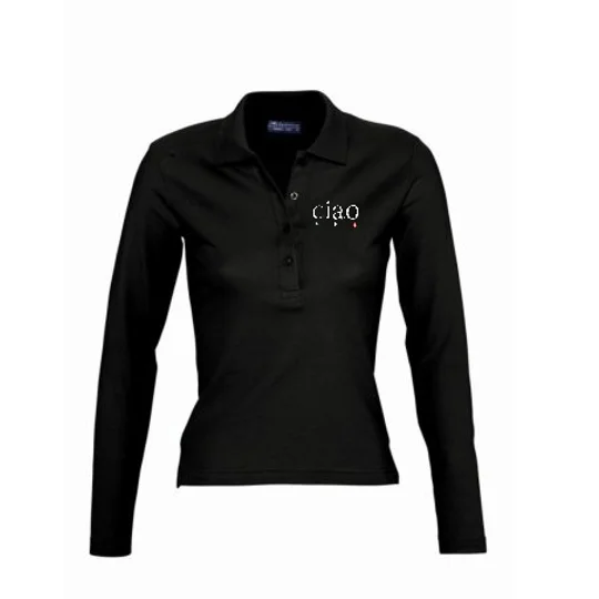 CIAO LADIES POLO SHIRT LONG SLEEVE