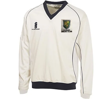 Hanham CC Junior L/S Cricket Sweater - Surridge - Old Badge
