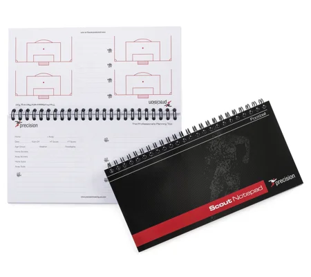 Precision A5 Football Pro-Coach Notepad Pack 6