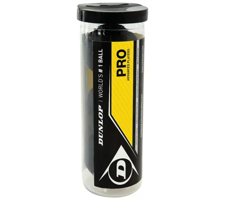 Dunlop Pro Squash Balls 3 Ball Tube