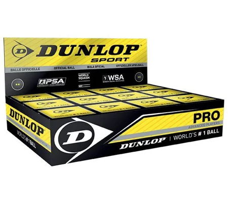 Dunlop Pro Squash Balls (1 Ball Box 12)