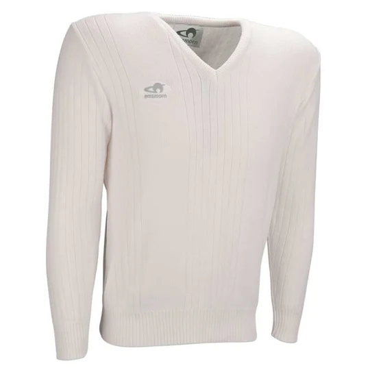 EMSMORN V-NECK PULLOVER - RIBBED