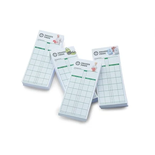 Drakes Pride Pack of 100 Scorecards