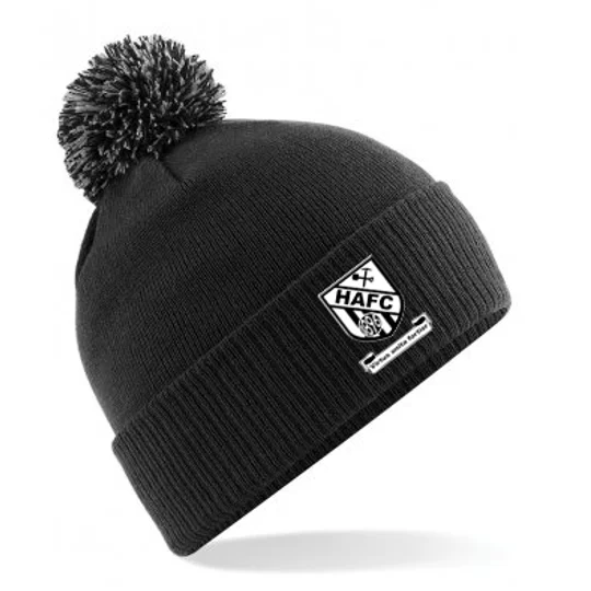 Hanham Athletic Bobble Hat - Black
