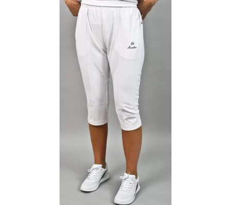 Henselite Ladies Cropped Sports Trousers - White