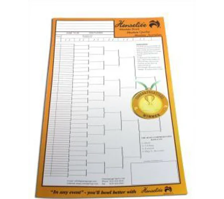 Henselite 64 Name Draw Competition Sheets