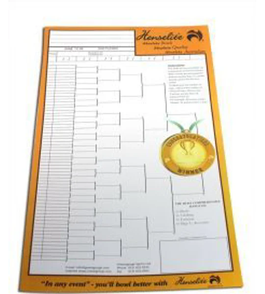 Henselite 64 Name Draw Competition Sheets