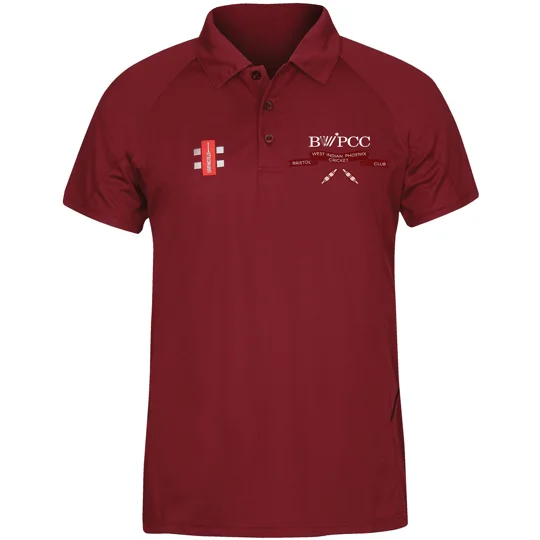 BWIPCC Gray Nicolls Maroon Matrix Polo Shirt