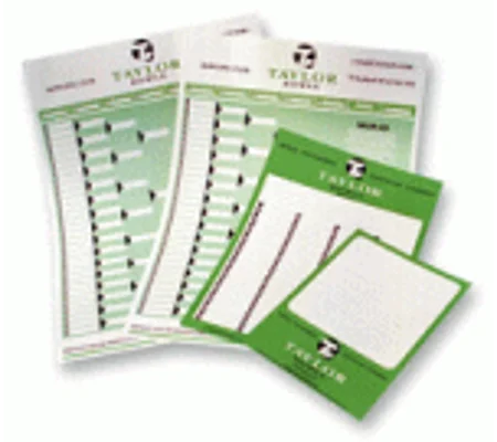 Taylor Bowls Scorecheck Sheets
