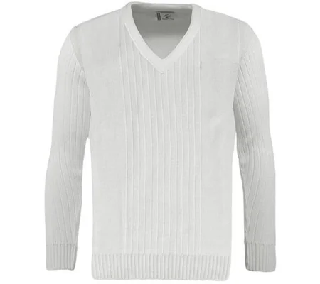 Green Play Ribbed Pullover - White