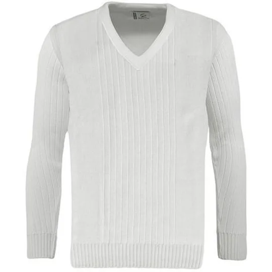 Green Play Ribbed Pullover - White