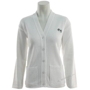 Ladies Bowls Logo Cardigan - White