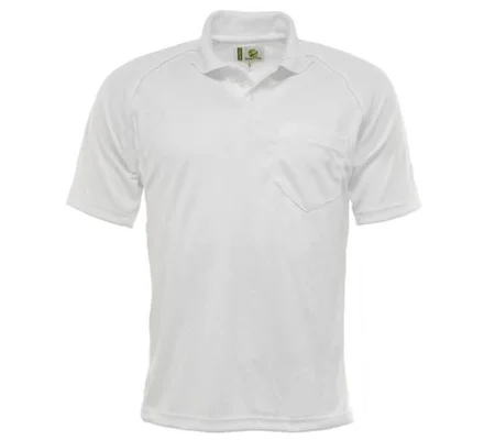 Green Play Men's Sports Shirt - White