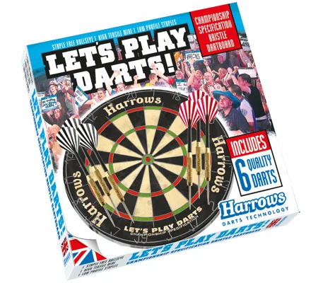 Harrows Lets Play Darts Bristle Board Game