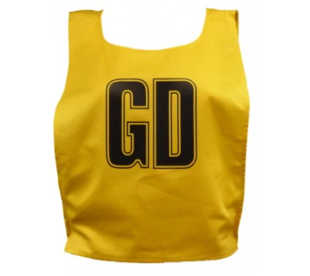 LETTERED NETBALL BIBS MEDIUM AMBER/BLACK
