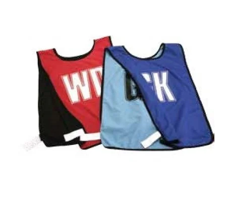 REVERSIBLE MESH NETBALL BIBS RED/BLACK set of 7