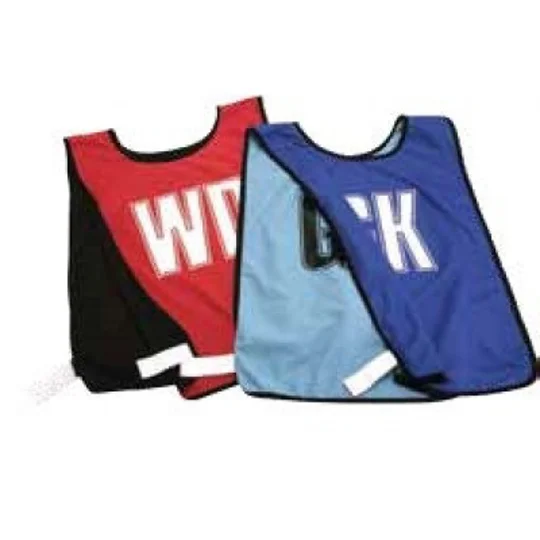 REVERSIBLE MESH NETBALL BIBS RED/BLACK set of 7