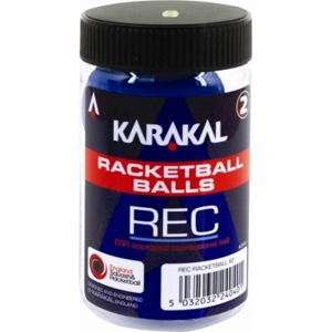 KARAKAL RACKETBALL BALLS BLUE REC- TUBE OF 2