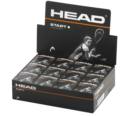 Head Start Squash Balls - Single White Dot - Box of 12