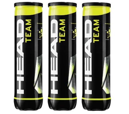 Head Team Tennis Balls Pack of 12 (3 Tubes of 4)