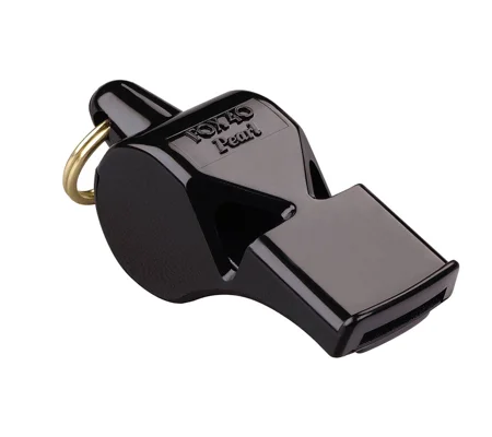 Fox 40 Pearl Official Whistle and Strap - Black