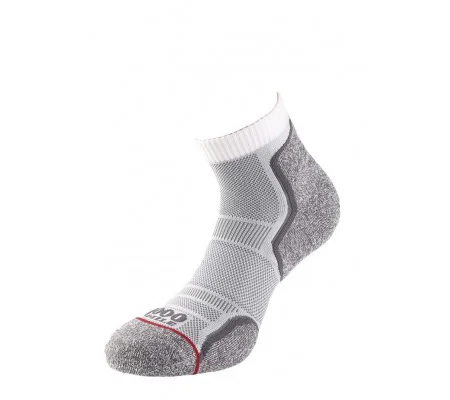 1000 MILE MENS RUN ANKLET SOCK-TWIN PACK WHITE/GREY 2261W
