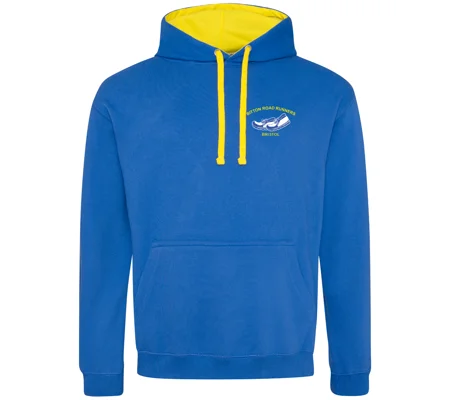 Bitton Road Runners Adults Contrast Hoodie - Royal/Yellow