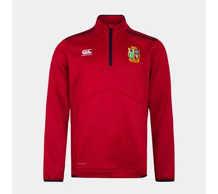 Canterbury Lions Mens 1/4 Zip Fleece - Red