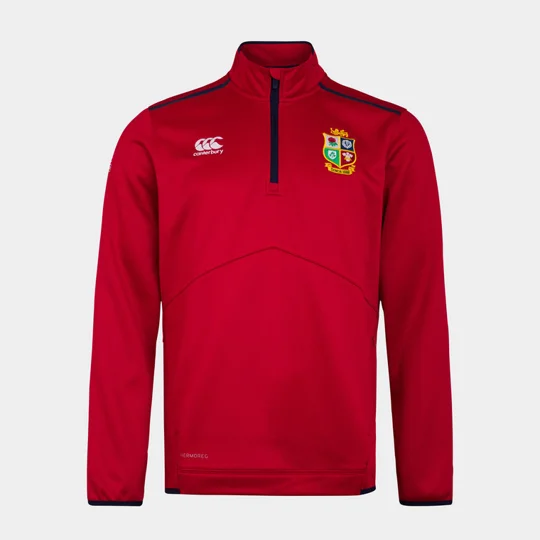 Canterbury Lions Mens 1/4 Zip Fleece - Red