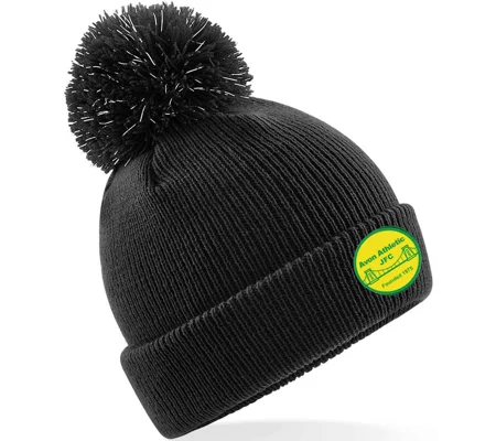 Avon Athletic Juniors Reflective Bobble Hat - Black/Grey