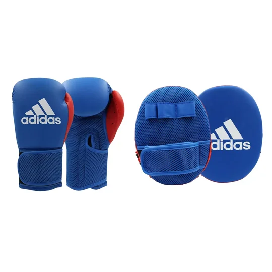 Adidas Boxing Gloves and Focus Mitts Set