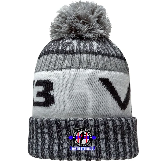 Avon & Somerset Police RFC VX3 Fleece Bobble Hat - BLK/GREY/WHITE